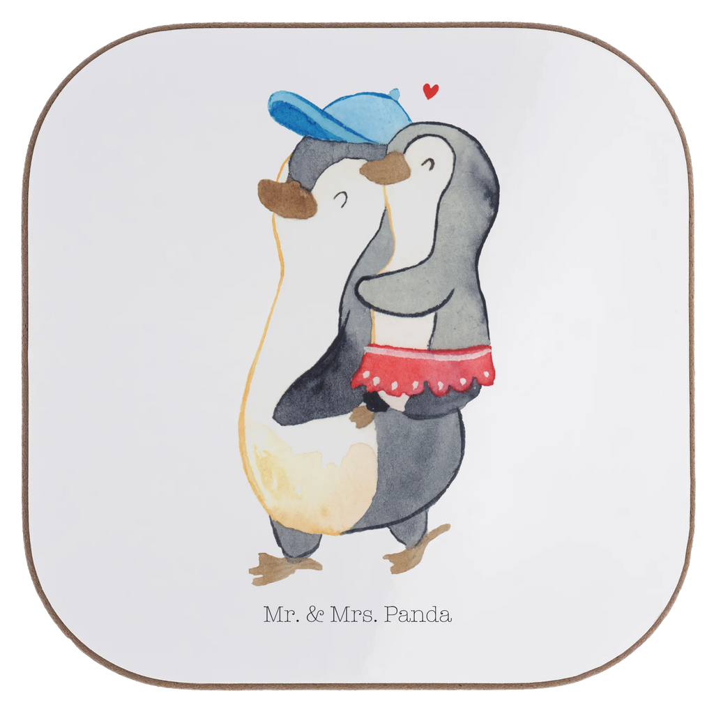 Square coaster Penguin little sister Untersetzer Gläser, Untersetzer aus Holz, Glasuntersetzer, Untersetzer, Getränkeuntersetzer, Korkuntersetzer, Untersetzer für Gläser, Tassen Untersetzer, Untersetzer Design, Untersetzer Holz, Holzuntersetzer, Bierdeckel, Familie, Vatertag, Muttertag, Bruder, Schwester, Mama, Papa, Oma, Opa