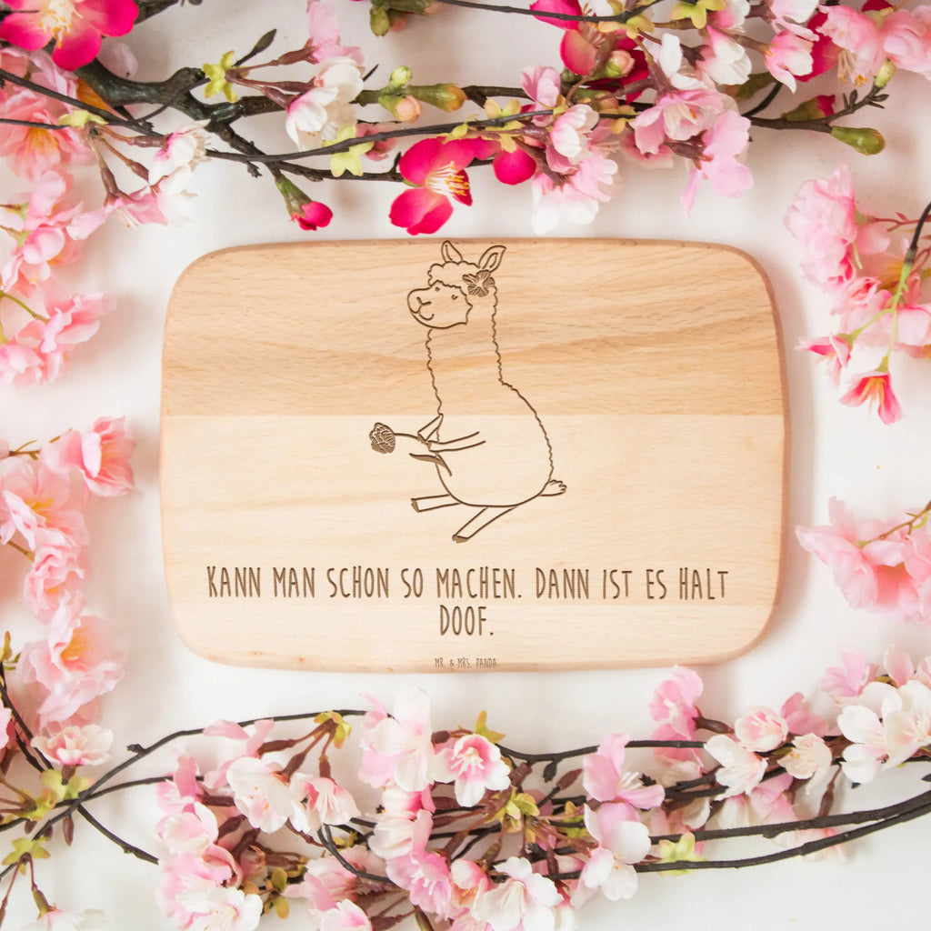 Śniadaniowa deska alpaka kwiat Frühstücksbrettchen, Küchenbrett, Frühstücksbrett, Schneidebrett Holz, Holzbrett, Schneidebrett, Alpaka, Lama, Alpaka Dekoration, Motiv Alpaka, Alpaka Dekor, Alpaka Witz, Lamas, Alpaka Zitat, Alpaka Geschenk, Blume, Alpaka Spruch