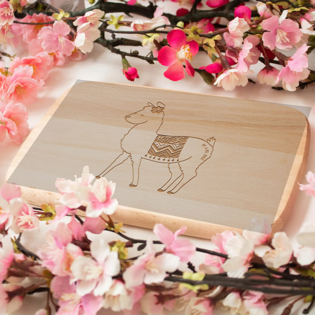 Śniadaniowa deska alpaka Dumny Frühstücksbrettchen, Holzbrett, Schneidebrett, Schneidebrett Holz, Küchenbrett, Frühstücksbrett, Alpaka, Lama