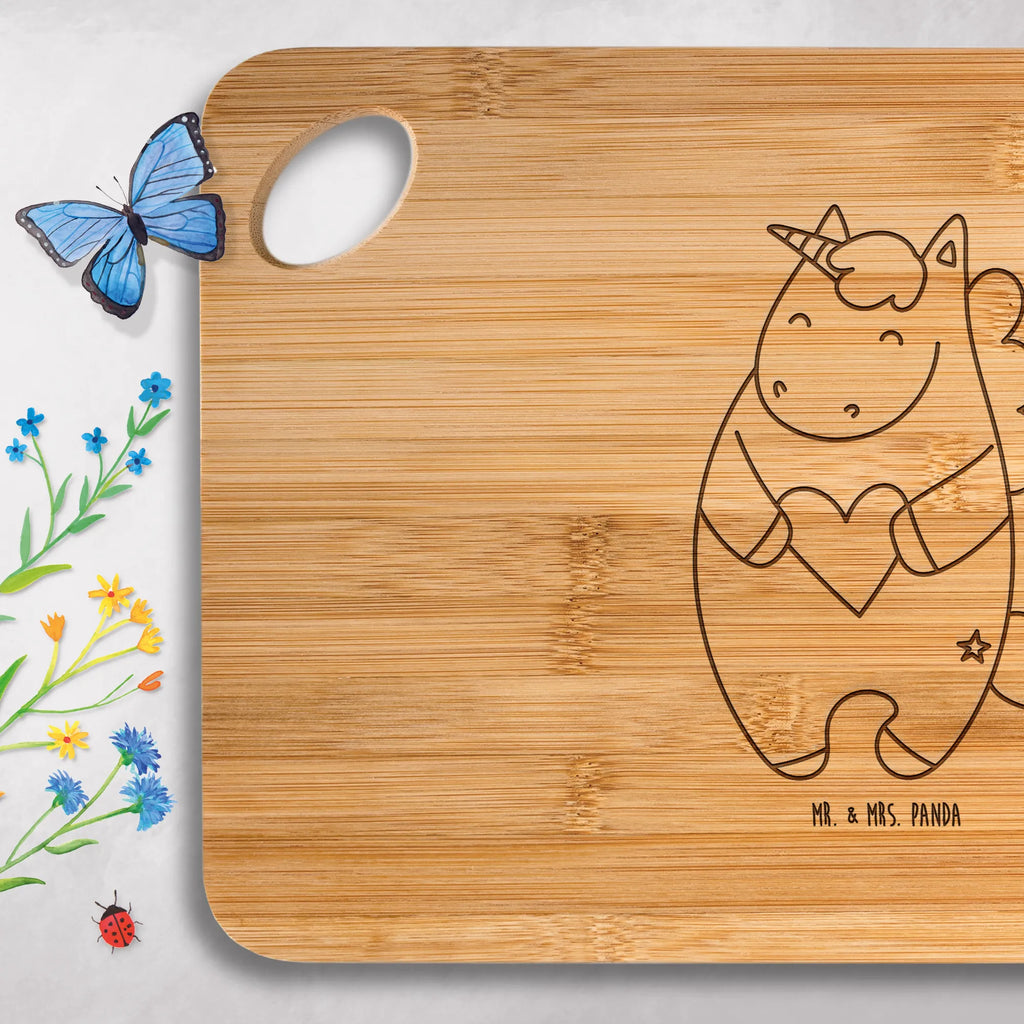 Schneidebrett Einhorn Herz Holzbrett, Brett, Hackbrett, Holzbrettchen, Servierbrett, Küchenbrett, Frühstücksbrett, Schneidebrett, Einhorn, Einhörner, Einhorn Deko, Unicorn, Freundin, witzig, anders, lustig, Herz, böse, bunt, schlimm