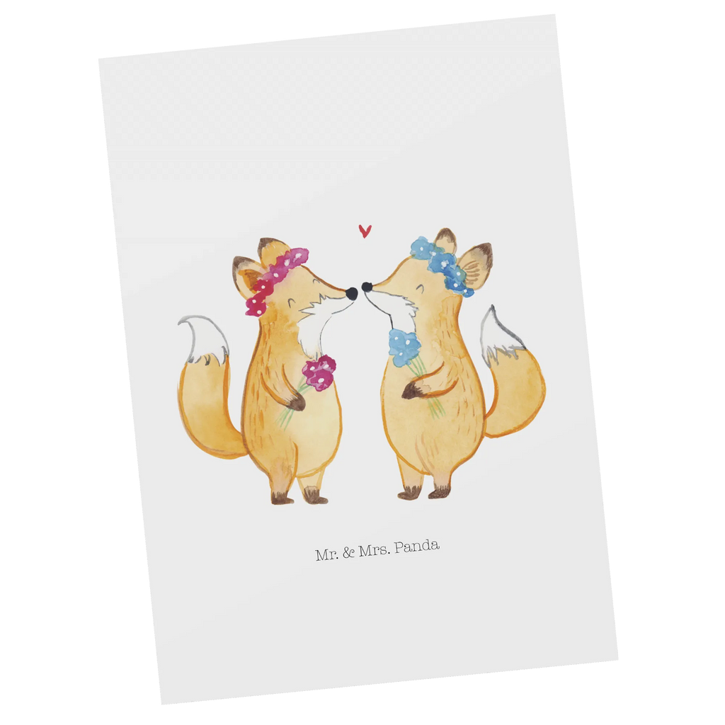 Postcard foxes Lesbian Pride gift, letter, invitation, invitation card, Postcard, gift card, card, postcards, paper, Wedding, marriage, gifts