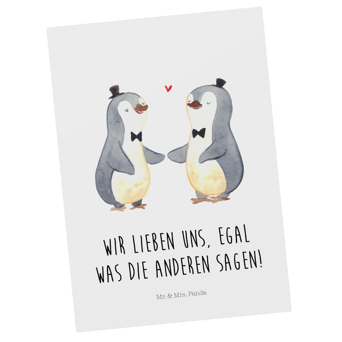 Postkarte Pinguine Gay Pride