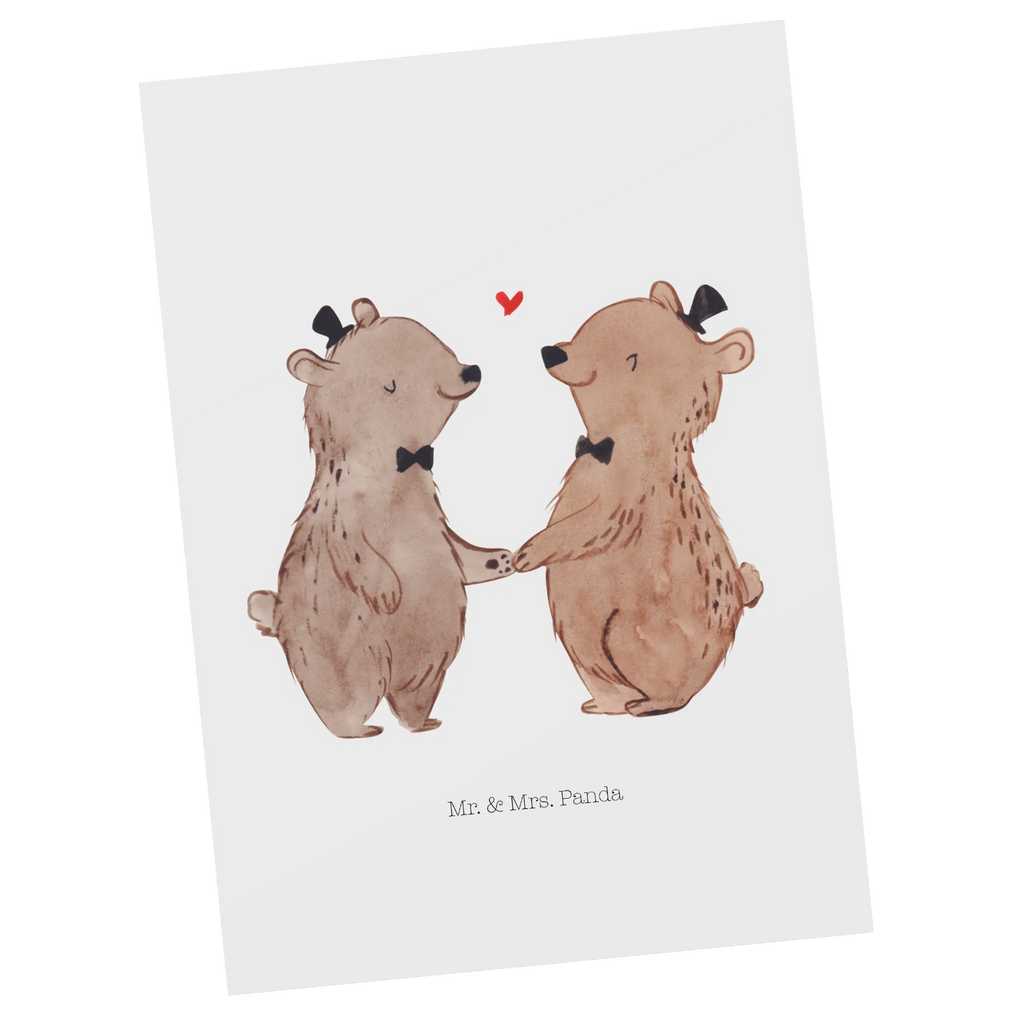 Pocztówka niedźwiedzie Duma gejów Wesele, prezent weselny, małżeństwo, przyjęcie weselne, ceremonia, prezent z ceremonii, karta weselna, przyjęcie zaręczynowe, prezent z zaręczyn, pomysły na prezenty weselne, prezenty weselne dla pary młodej