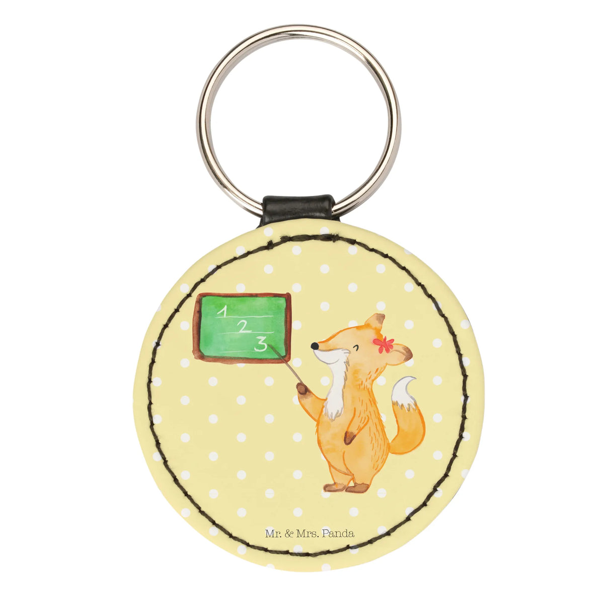 Round key ring Fox teacher card, gift ideas, gifts, small animals, cute, cute animal motives, hand drawn, funny sayings, good mood, special gifts, animal lover