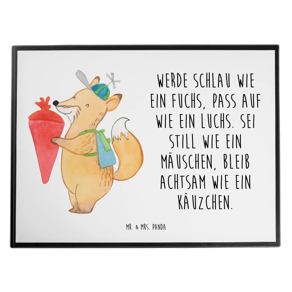 Desk pad Fox schoolchild card, gift ideas, gifts, small animals, cute, cute animal motives, hand drawn, funny sayings, good mood, special gifts, animal lover