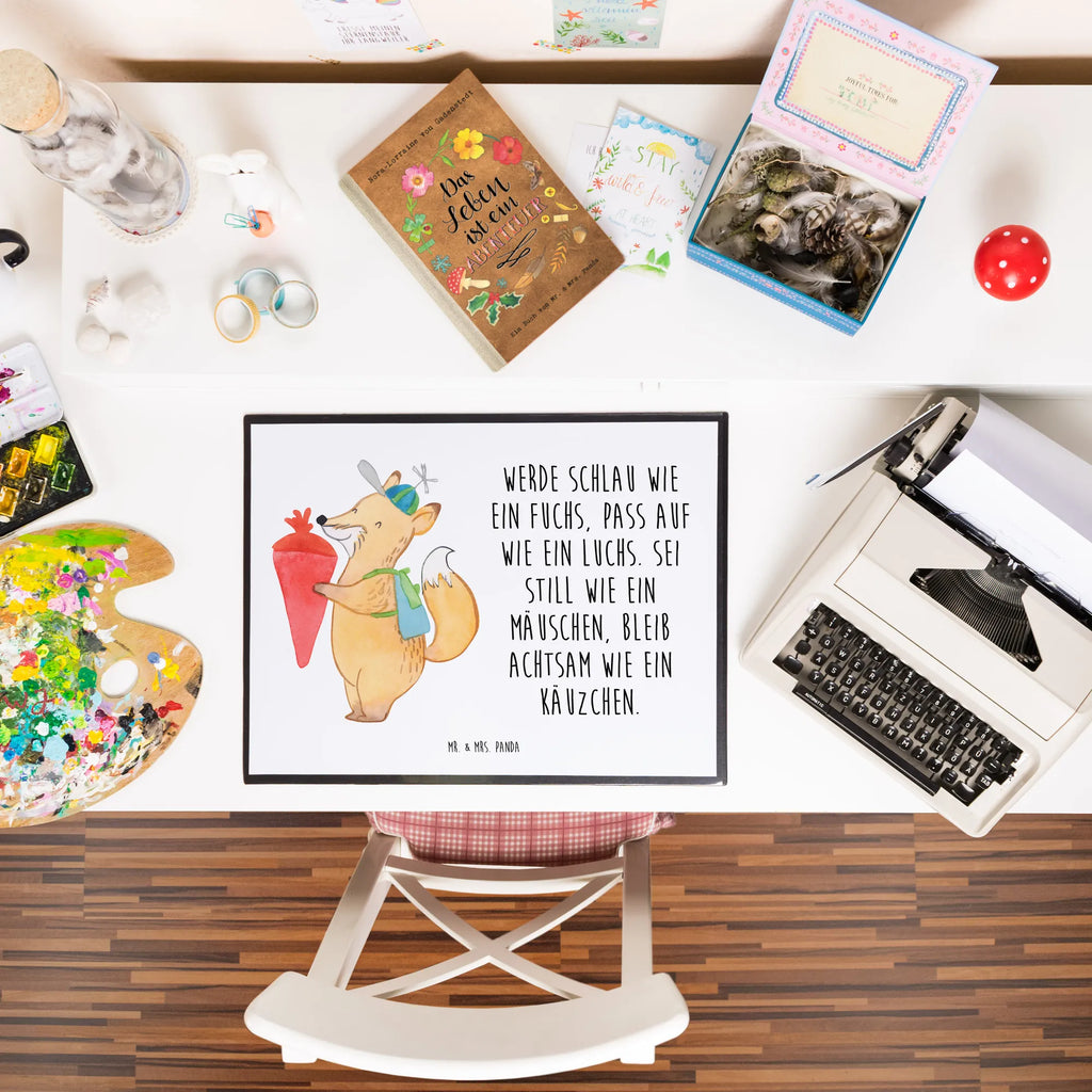 Schreibtischunterlage Fuchs Schulkind Büroartikel, Schreibunterlage, Schreibwaren, Schreibtischunterlage Groß, Schreibtisch Unterlagen, Schreibtischauflage, Bürobedarf, Tiermotive, Gute Laune, lustige Sprüche, Tiere