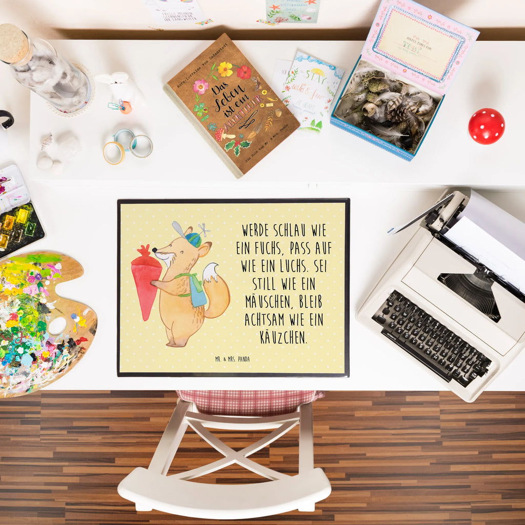 Schreibtischunterlage Fuchs Schulkind Büroartikel, Schreibunterlage, Schreibwaren, Schreibtischunterlage Groß, Schreibtisch Unterlagen, Schreibtischauflage, Bürobedarf, Tiermotive, Gute Laune, lustige Sprüche, Tiere