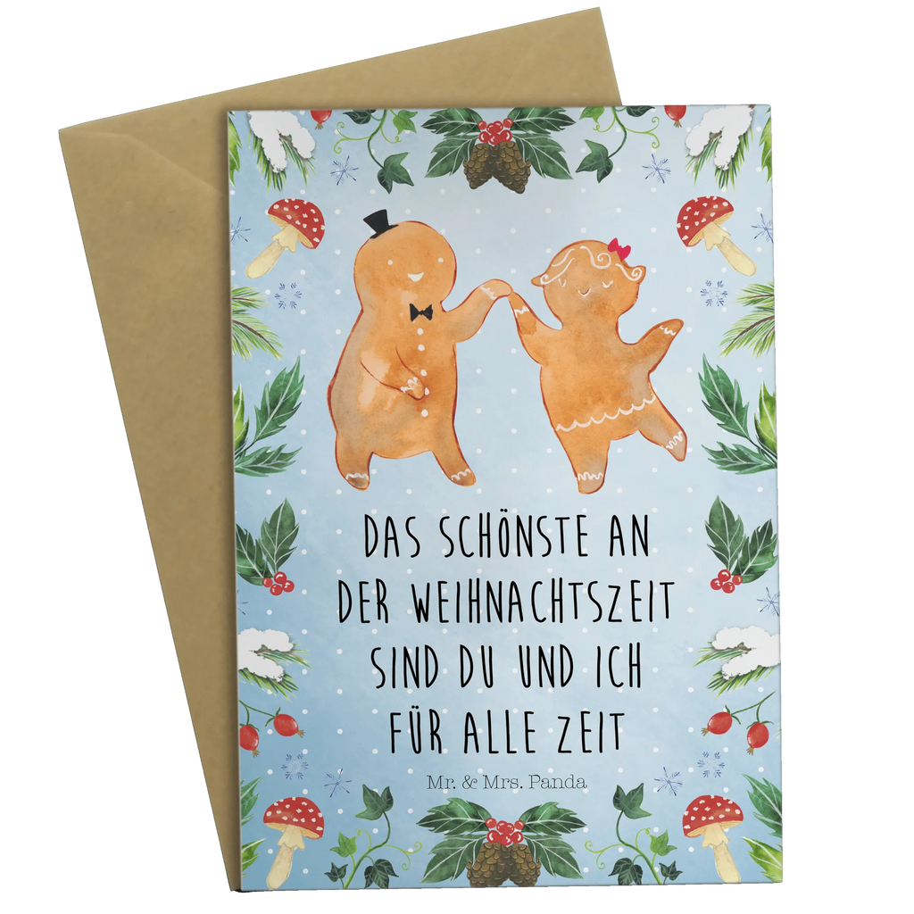 Greetings card Gingerbread Couple Klappkarte, Ansichtskarten, Hochzeitskarte, Einladungskarte, Grußkarte, Glückwunschkarte, Geburtstagskarte, Karte, Winter, Weihnachten, Weihnachtsdeko, Nikolaus, Advent, Heiligabend, Wintermotiv