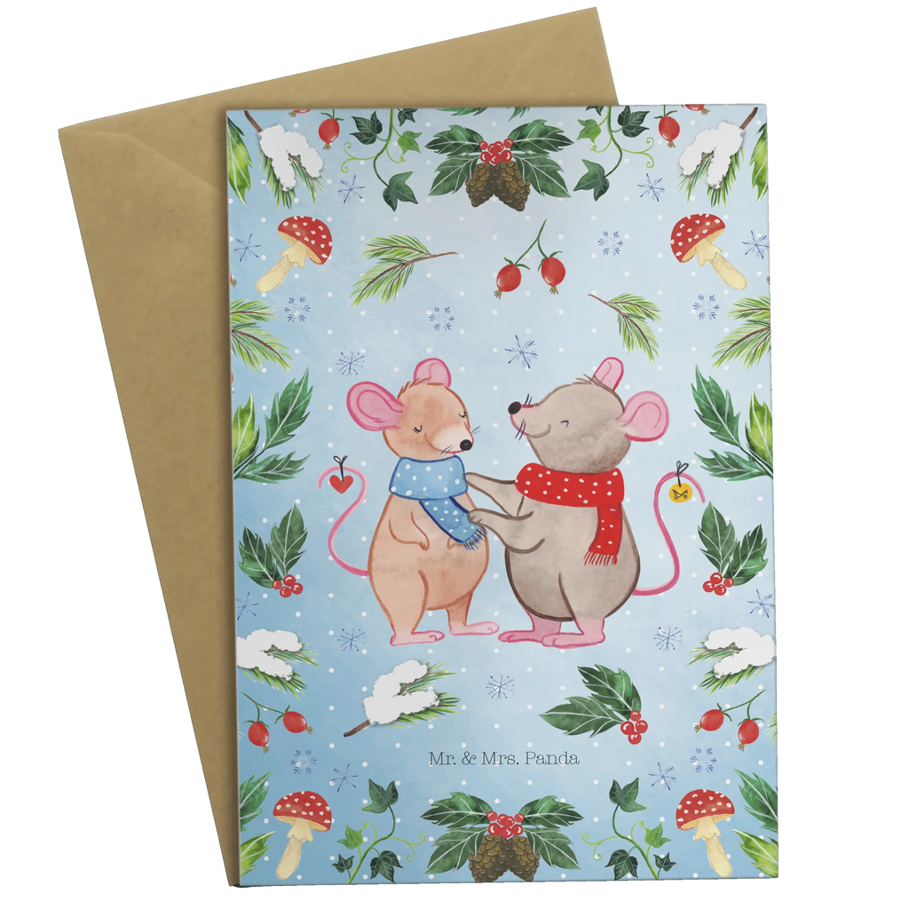 Kartka okolicznościowa myszy Boże Narodzenie Zima, Boże Narodzenie, dekoracje świąteczne, Mikołaj, Adwent, Wigilia, zimowy motyw