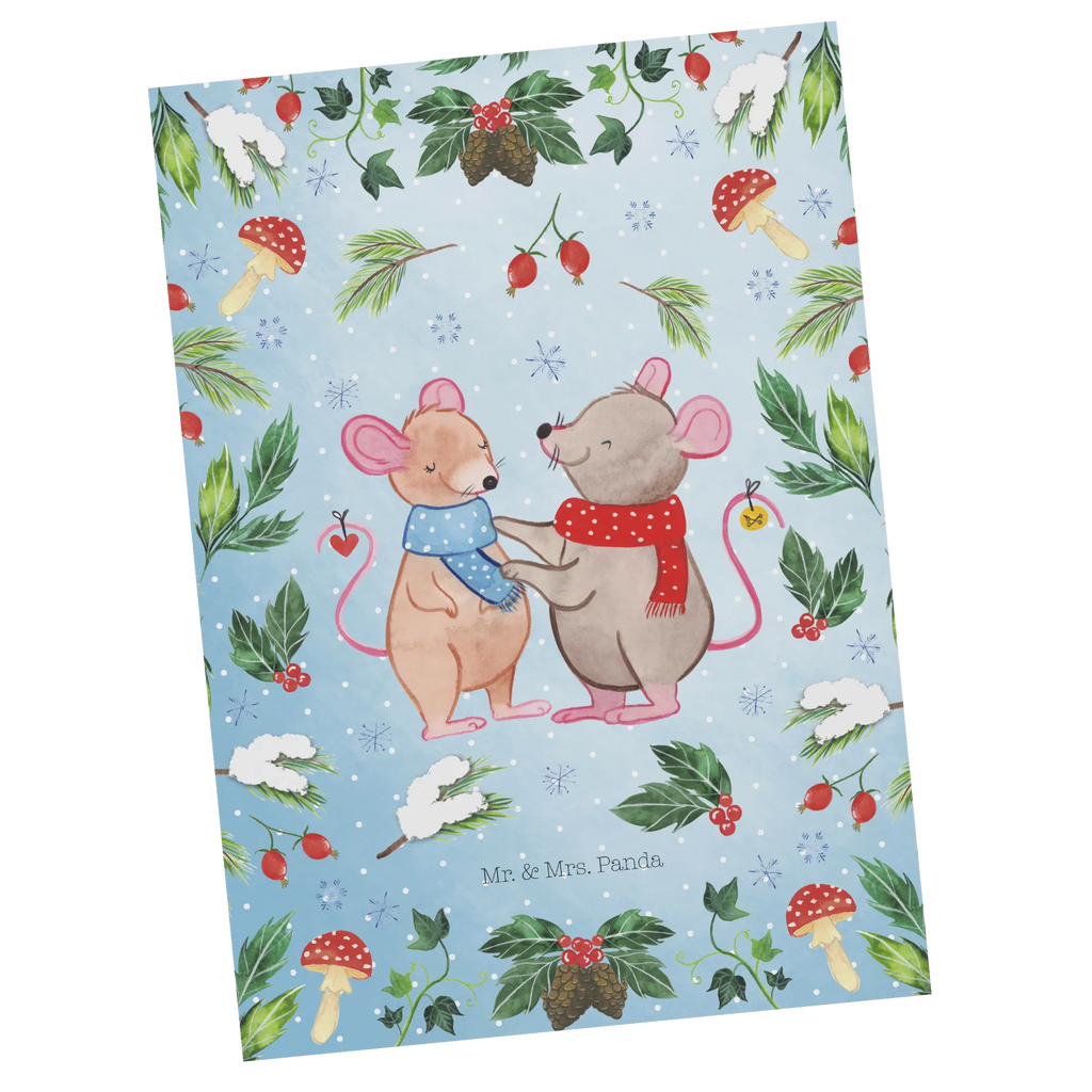 Postcard Mice Christmas Postcard, invitation card, gift card, card, invitation, gift, letter, paper, postcards, Winter, Christmas, Christmas time, snow