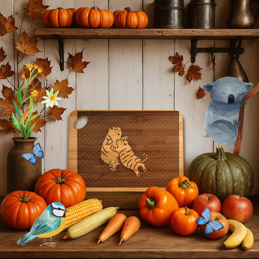 Holzbrett Tiger Geschwisterliebe Holzbrett, Holzbrettchen, Hackbrett, Schneidebrett, Küchenbrett, Servierbrett, Frühstücksbrett, Brett, Familie, Vatertag, Muttertag, Bruder, Schwester, Mama, Papa, Oma, Opa, Geburtstag, Tiger, Geschwister, Weihnachten, Geschenk