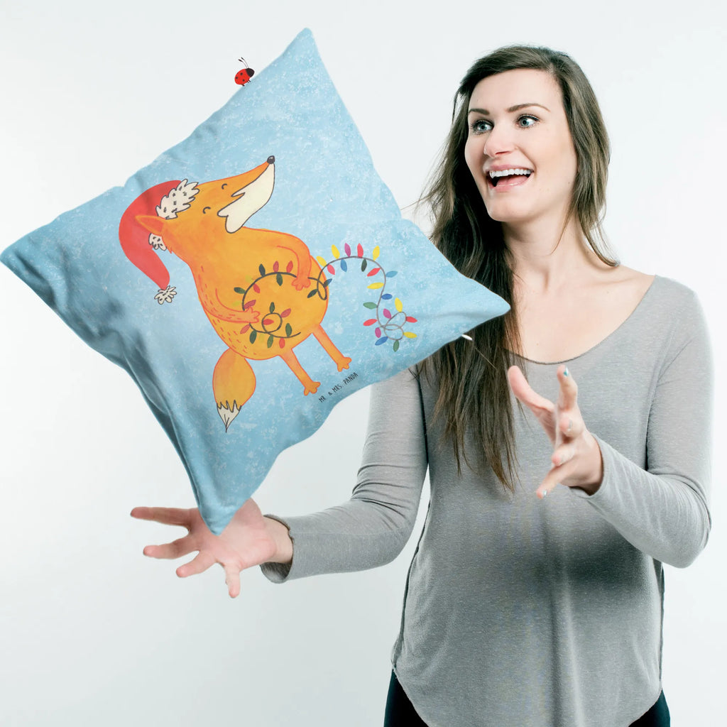 Cushion Fox Christmas fluffy, pad, couch, 40 x 40, soft, cushion, 40x40, sofa, pillows, bedroom, settee, pillow case, bed, Pillow, Winter, Christmas, Christmas time, snow, Saying beautiful, Gift Christmas, Santa Claus, Christmas Eve, Foxes, Fox