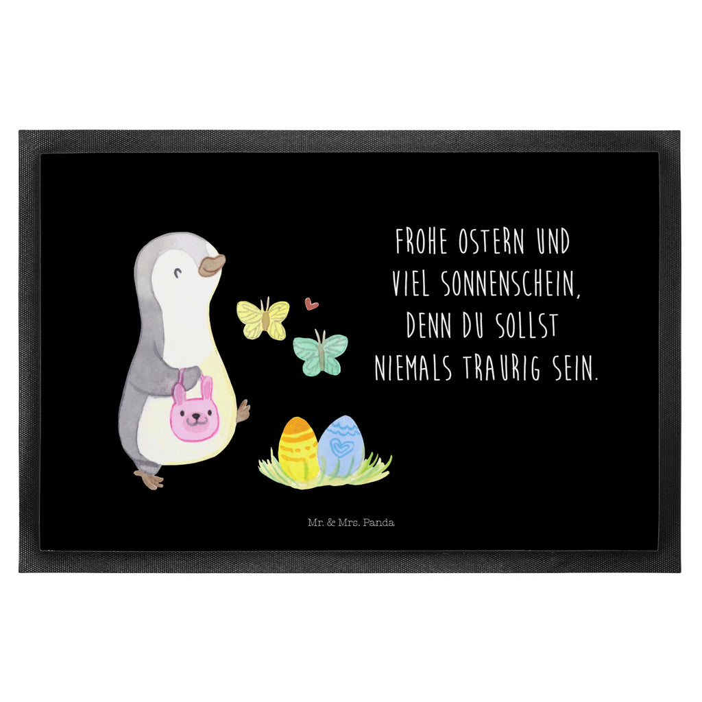 Doormat penguin looking for eggs Easter, Easter bunny