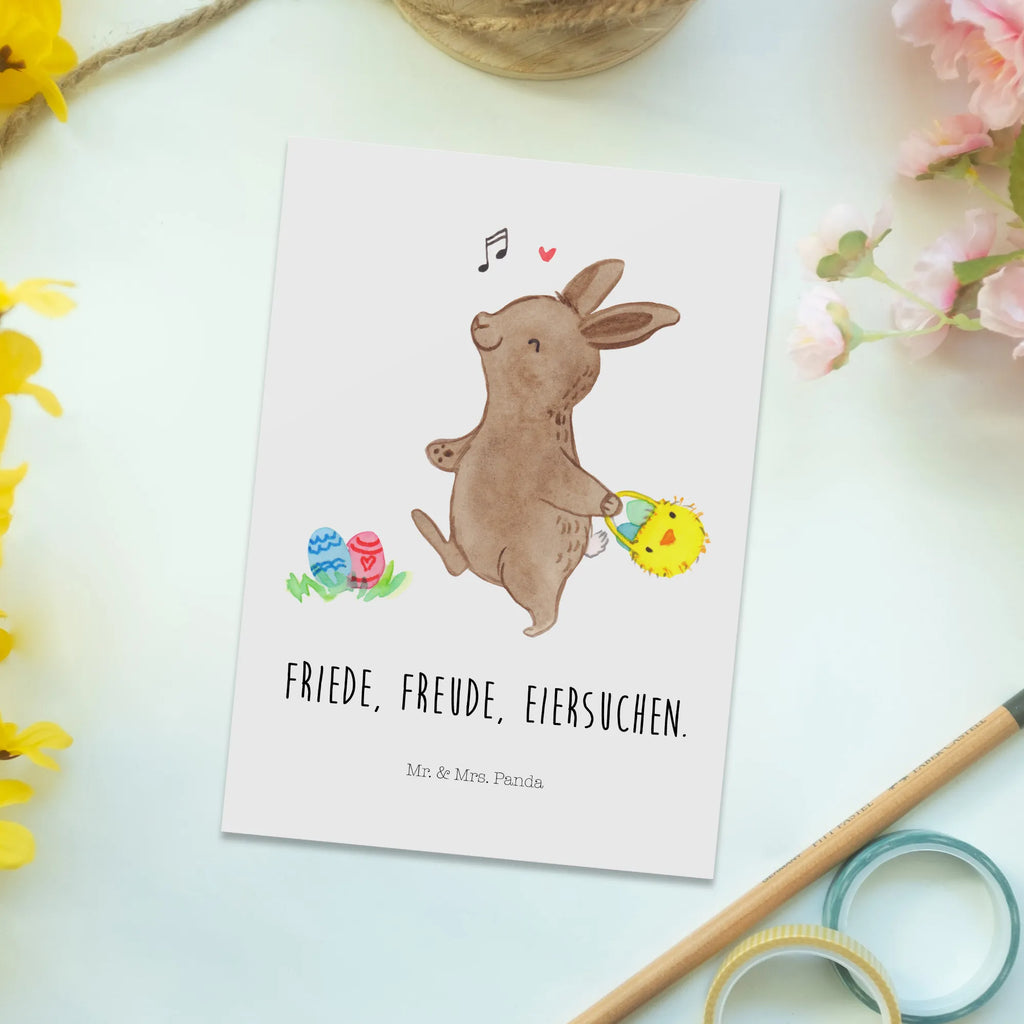 Postcard Rabbits looking for eggs invitation card, gift, invitation, card, letter, Postcard, gift card, paper, postcards, Easter, Easter bunny