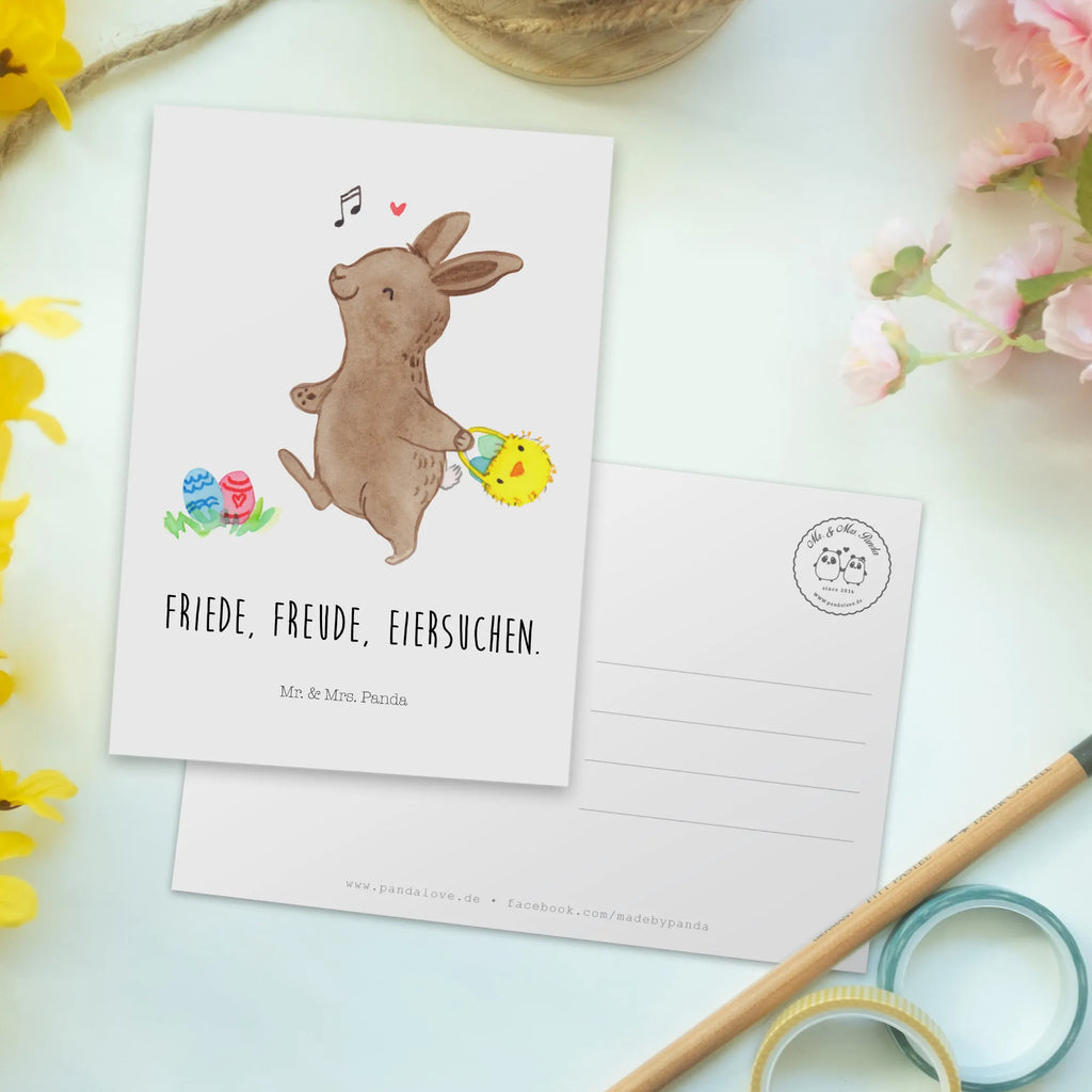 Postcard Rabbits looking for eggs invitation card, gift, invitation, card, letter, Postcard, gift card, paper, postcards, Easter, Easter bunny