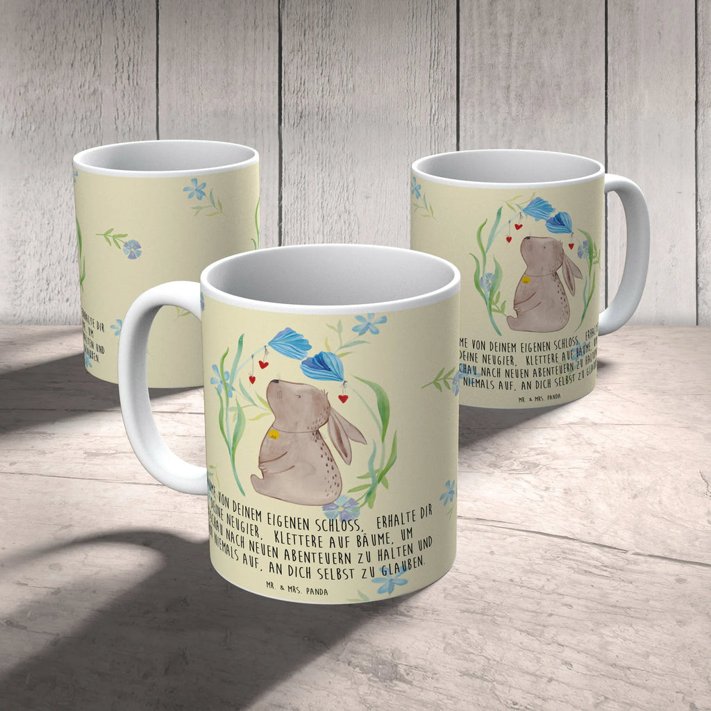 Mug Hare flower Porzellantasse, Tasse, Tasse mit Zitaten, Teetasse, Keramiktasse, Geschenktasse, Tasse mit Motiven, Kaffeetasse, Bürotasse, Ostern, Osterhase, Ostergeschenke, Osternest, Osterdeko, Geschenke zu Ostern, Ostern Geschenk, Ostergeschenke Kinder, Ostern Kinder, Schwangerschaft, Hoffnung, Taufgeschenk, Hase, Kaninchen, Taufe, Kindergeburtstag, Geburt, Geburtstag, Träume, Kind, erstes Kind