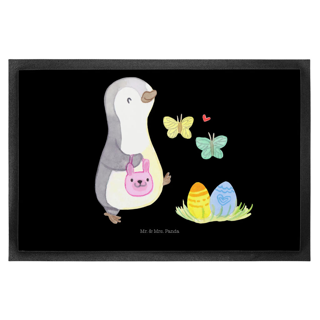 Doormat penguin looking for eggs Easter, Easter bunny