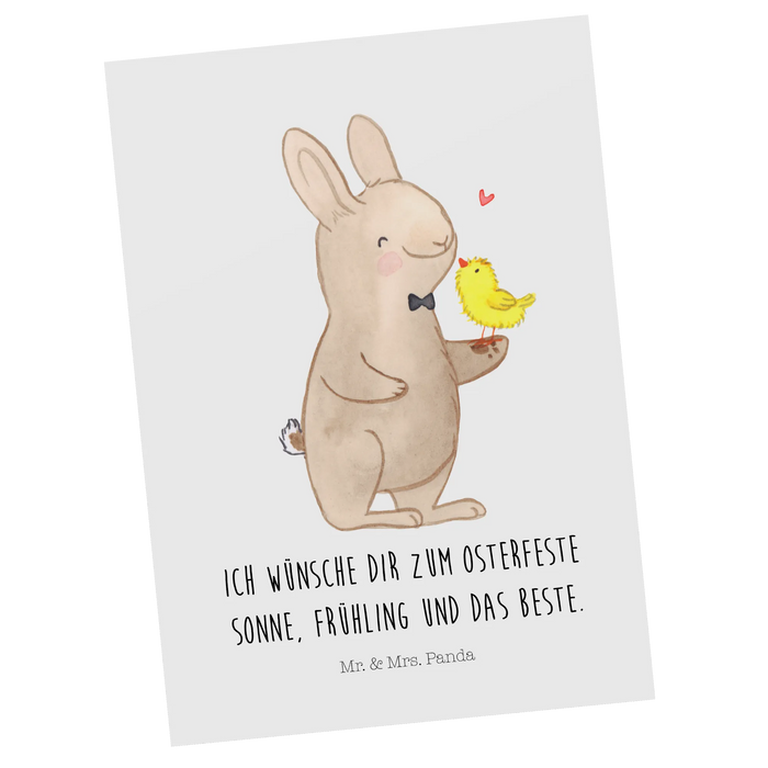 Postkarte Hase Küken