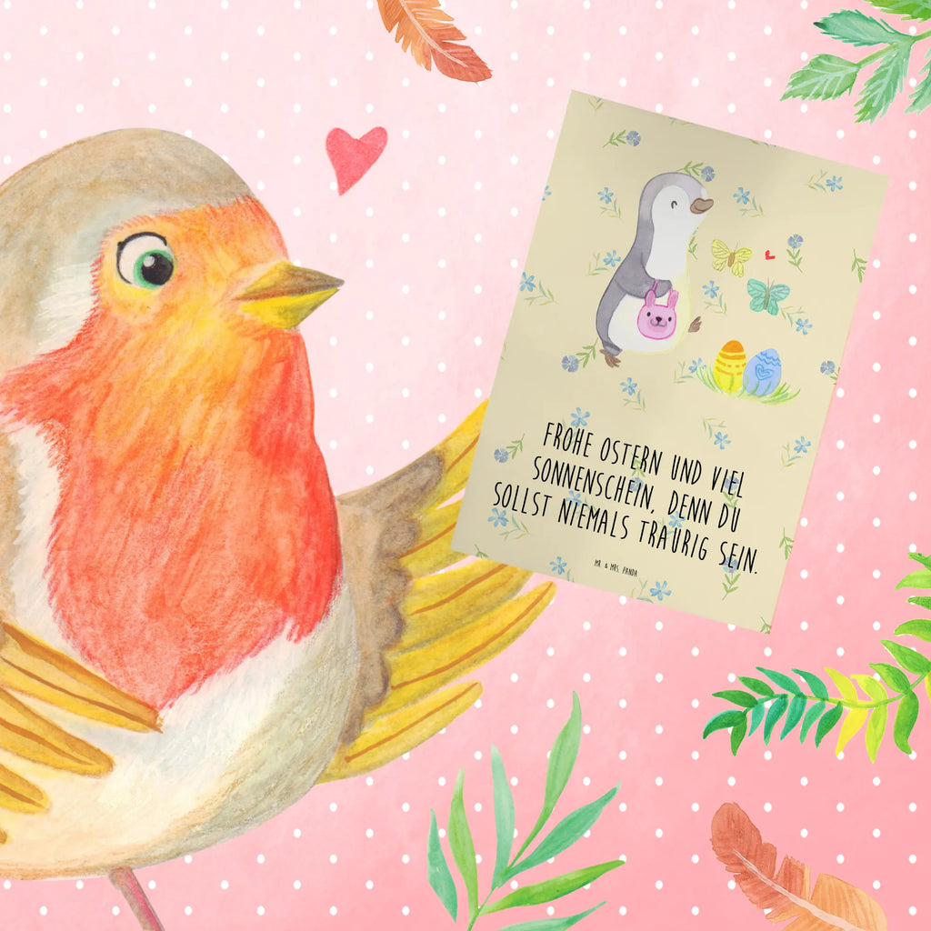 Greetings card penguin looking for eggs greeting card, birthday card, invitation card, folding card, wedding card, Easter, Easter bunny