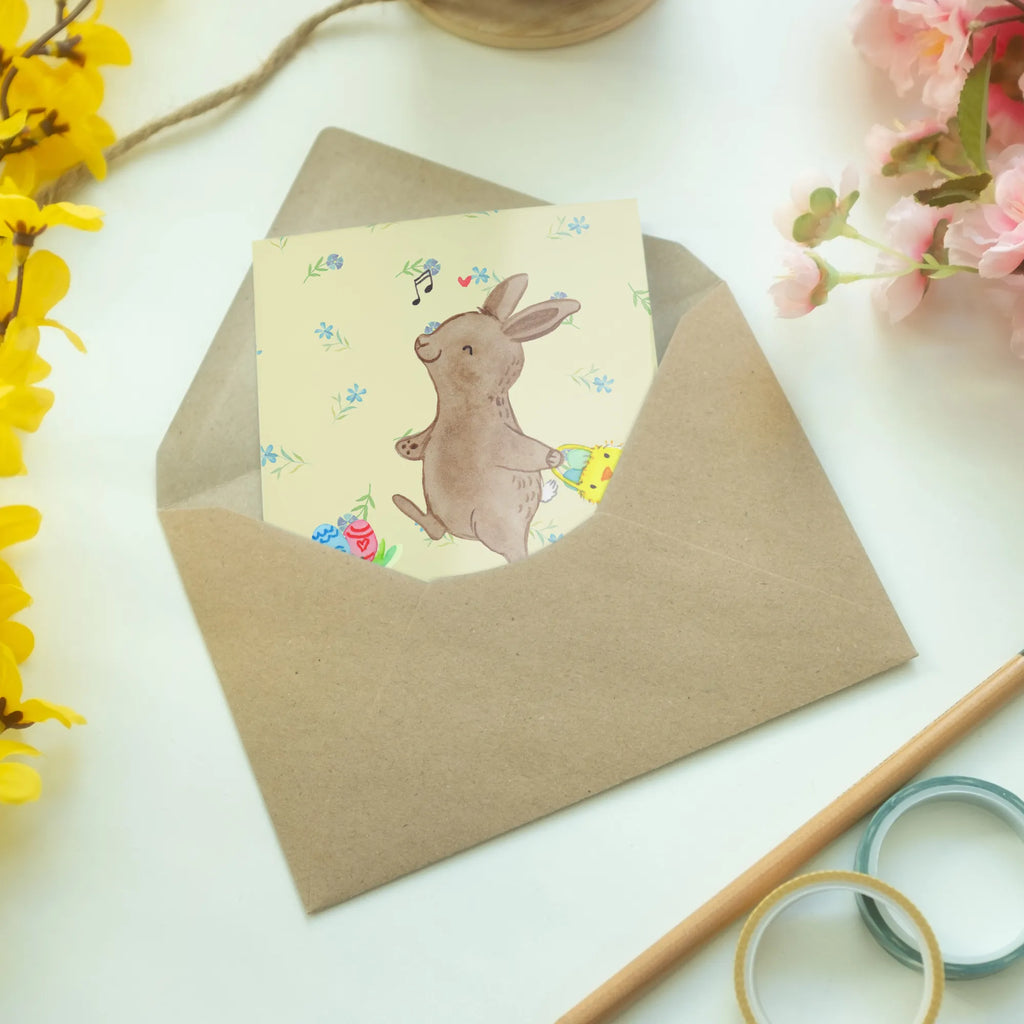 Greetings card Rabbits looking for eggs greeting card, folding card, invitation card, birthday card, wedding card, Easter, Easter bunny