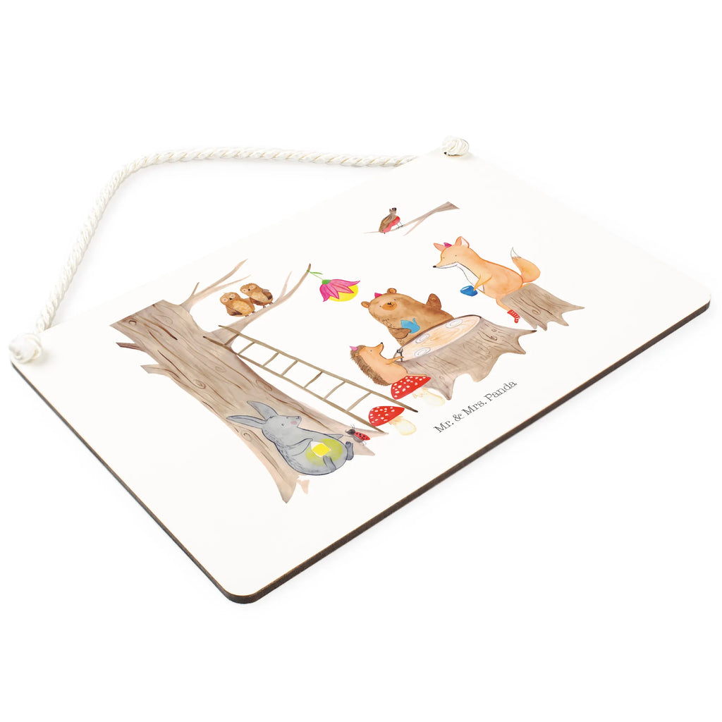 Decorative sign forest animals picnic small animals, cute, funny, cute animal motives, hand drawn, small world, funny sayings, good mood, happy, gifts, gift ideas, special gifts, animal lover, card, forest, forest animals, squirrel, hedgehog, picnic, fox, hare, mouse