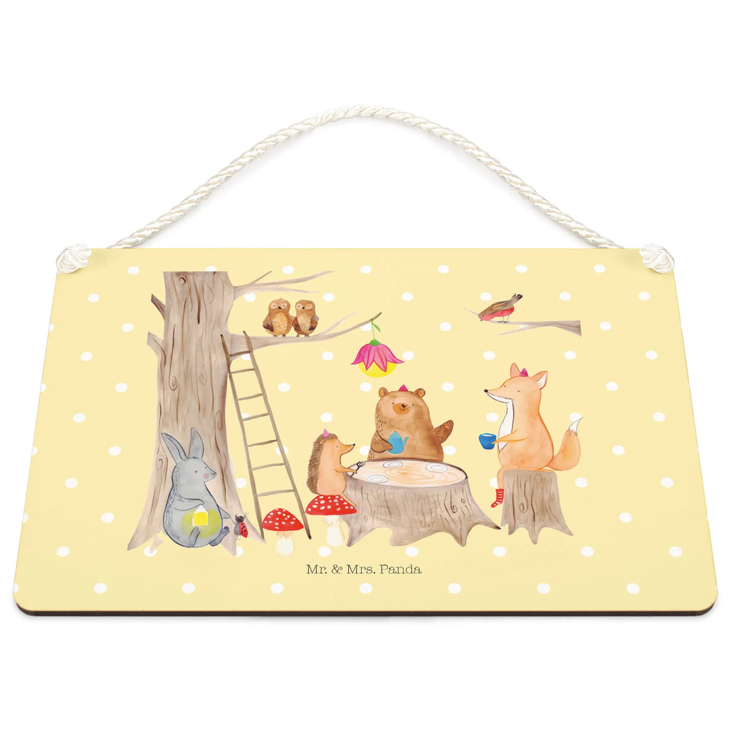 Decorative sign forest animals picnic small animals, cute, funny, cute animal motives, hand drawn, small world, funny sayings, good mood, happy, gifts, gift ideas, special gifts, animal lover, card, forest, forest animals, squirrel, hedgehog, picnic, fox, hare, mouse