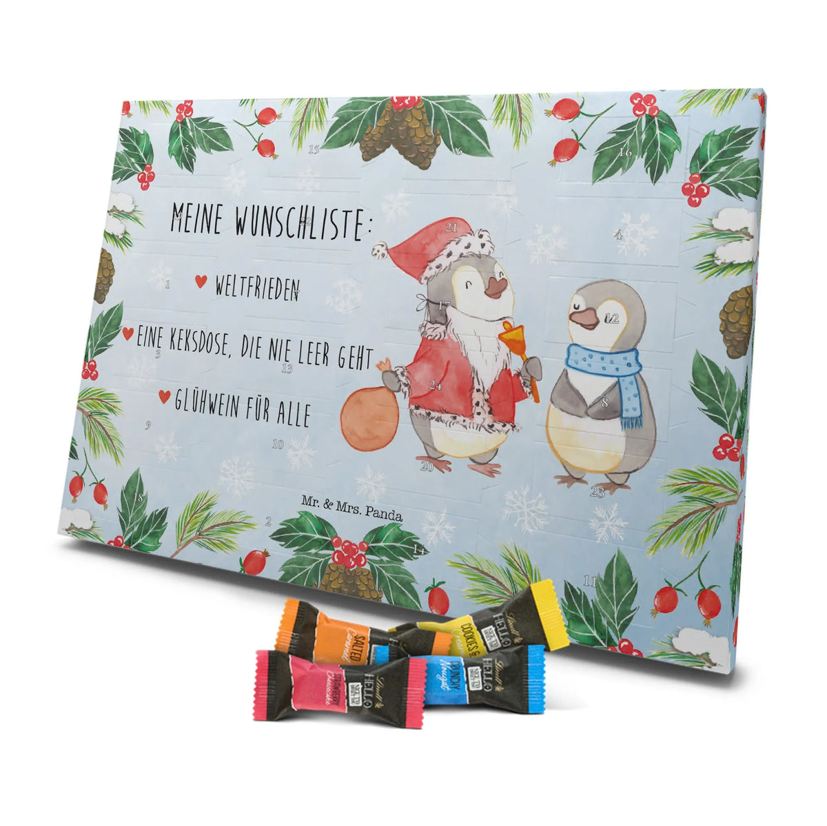  Pingwin Lista życzeń Zima, Boże Narodzenie, dekoracje świąteczne, Mikołaj, Adwent, Wigilia, zimowy motyw
