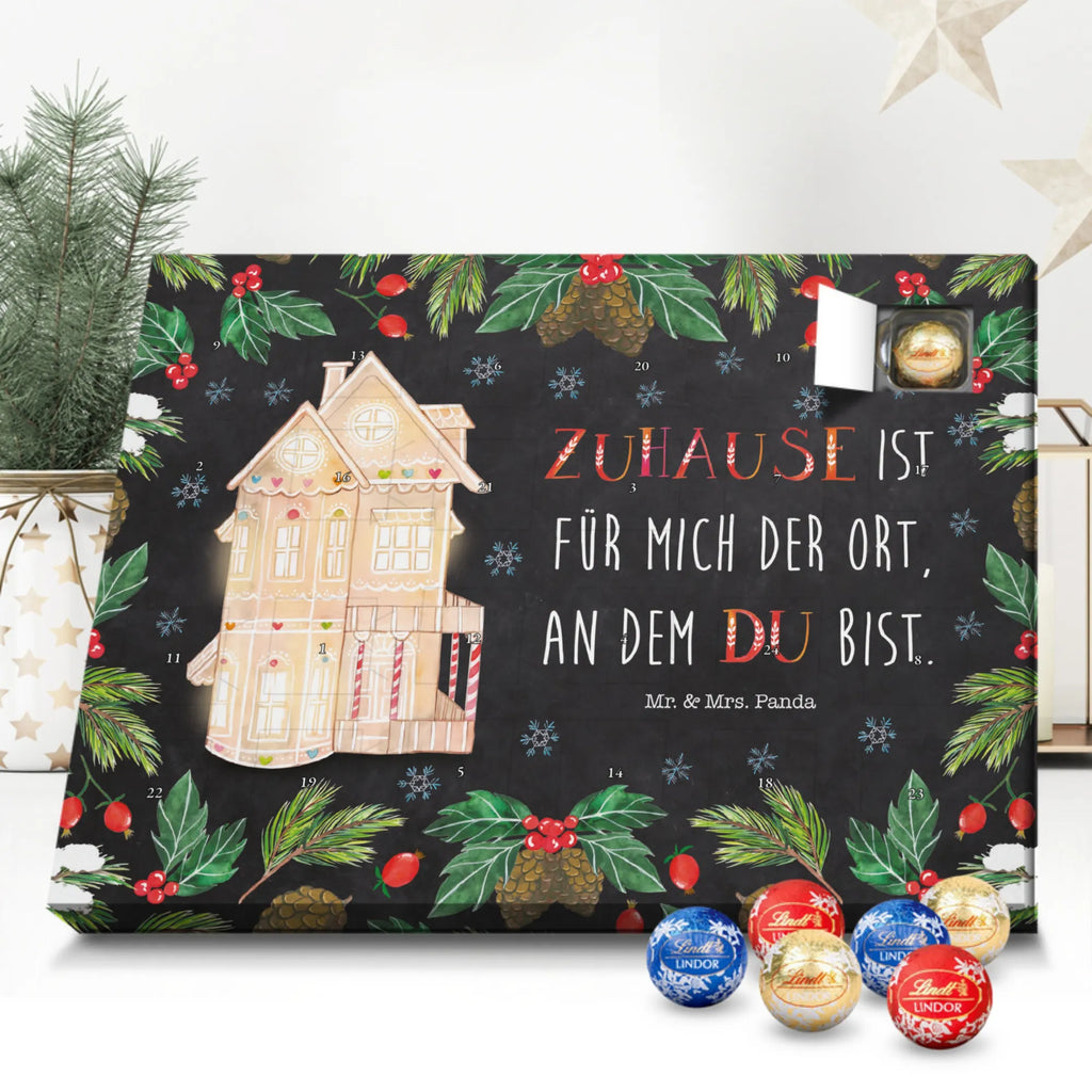 Chocolate advent calendar Gingerbread House Christmas time, snow