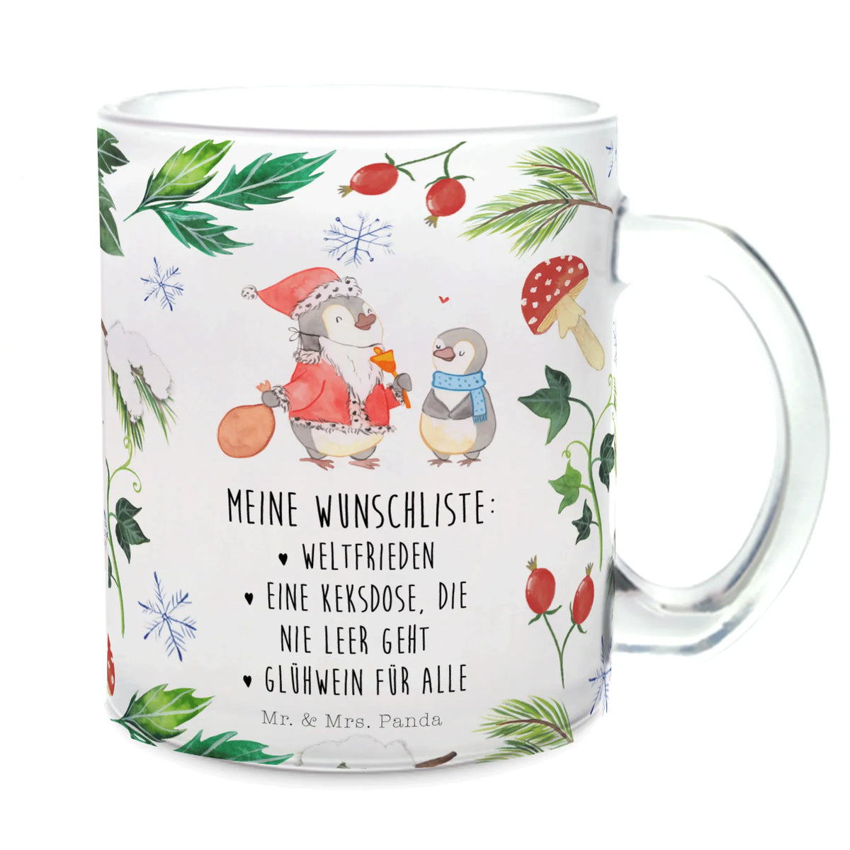 Glass tea cup penguin wish list Kakaotasse, Motivtasse, Glas Teebecher, Glasbecher, getränkeglas, Häferl, getränkebecher, Haferl, Teetasse Glas, Teeglas, Teetasse, Trinkglas, glastasse, Teetasse aus Glas, Henkelbecher, Henkeltasse, Tee Tasse, Pott, Weihnachten, Winter, Weihnachtsdeko, Nikolaus, Advent, Heiligabend, Wintermotiv