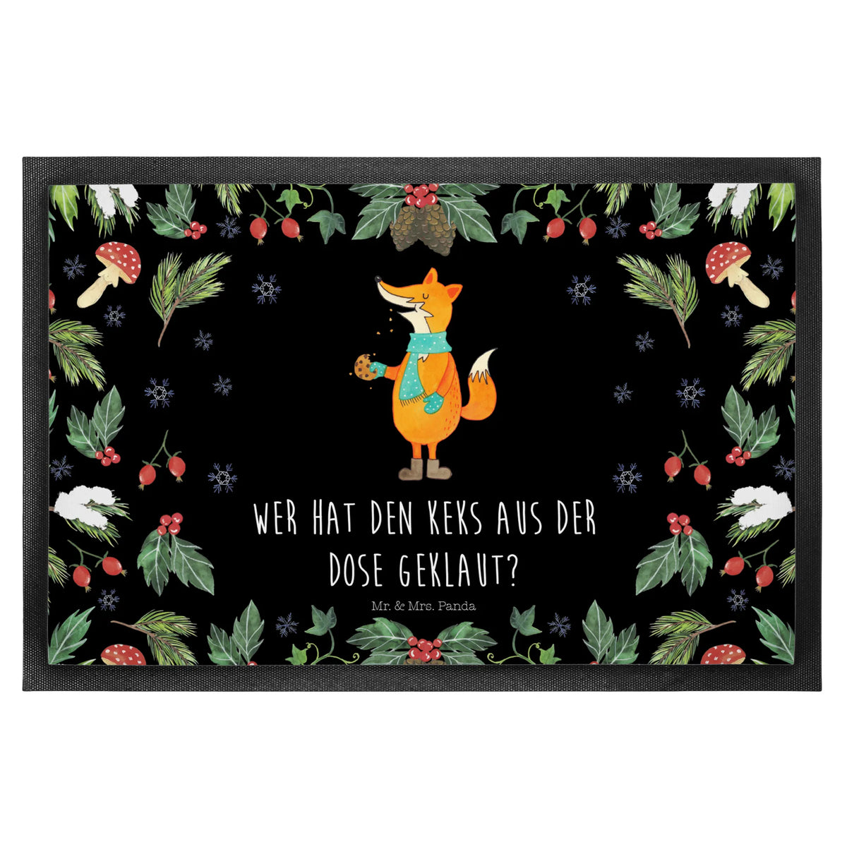 Fußmatte Fuchs Keksdose Outdoor-Matte, Schmutzmatte, Gummimatte, hausmatte, Schmutzfänger, Schmutzfangmatte, flurmatte, Vorleger, bodenmatte, Gummi-Fußmatte, Fußabtreter, Abtretmatte, Bodenvorleger, Sauberlaufmatte, Türvorleger, teppichmatte, Fußabstreifer, Eingangsmatte, Schmutzfangteppich, matte haustür, Türmatte, abstreifer, Abtreter, fußmatte, Fussmatte, Eingangsteppich, Haustürmatte, außenmatte, Schuhabstreifer, Weihnachten, Winter, Weihnachtsdeko, Nikolaus, Advent, Heiligabend, Wintermotiv