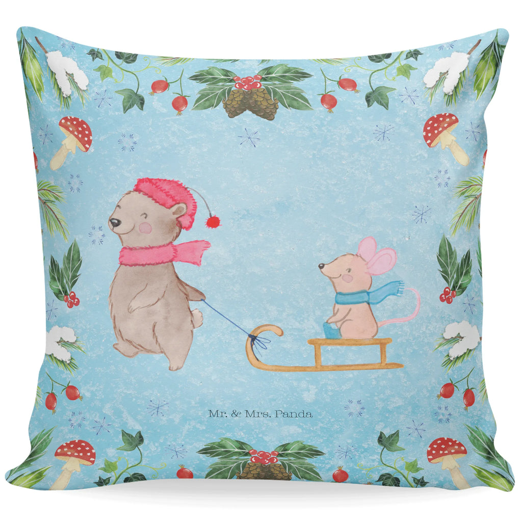 40x40 poduszka Niedźwiedź i Mysz sanie Sofakissen, Motivkissen, sofakissen, Dekokissen Sofa, Kissenhülle 40x40, Sofakissen 40x40, Kissenbezüge, Couchkissen, Kissenhülle, Kissen 40x40, Dekokissen 40x40, Zierkissen, Kissenbezug 40x40, Kopfkissen, sitzkissen, Dekokissen, Kopfkissen 40x40, Kissen 40x40 Waschbar, Kissen, Winter, Weihnachten, Weihnachtsdeko, Nikolaus, Advent, Heiligabend, Wintermotiv