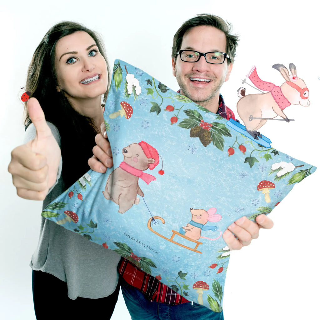 40x40 poduszka Niedźwiedź i Mysz sanie Sofakissen, Motivkissen, sofakissen, Dekokissen Sofa, Kissenhülle 40x40, Sofakissen 40x40, Kissenbezüge, Couchkissen, Kissenhülle, Kissen 40x40, Dekokissen 40x40, Zierkissen, Kissenbezug 40x40, Kopfkissen, sitzkissen, Dekokissen, Kopfkissen 40x40, Kissen 40x40 Waschbar, Kissen, Winter, Weihnachten, Weihnachtsdeko, Nikolaus, Advent, Heiligabend, Wintermotiv