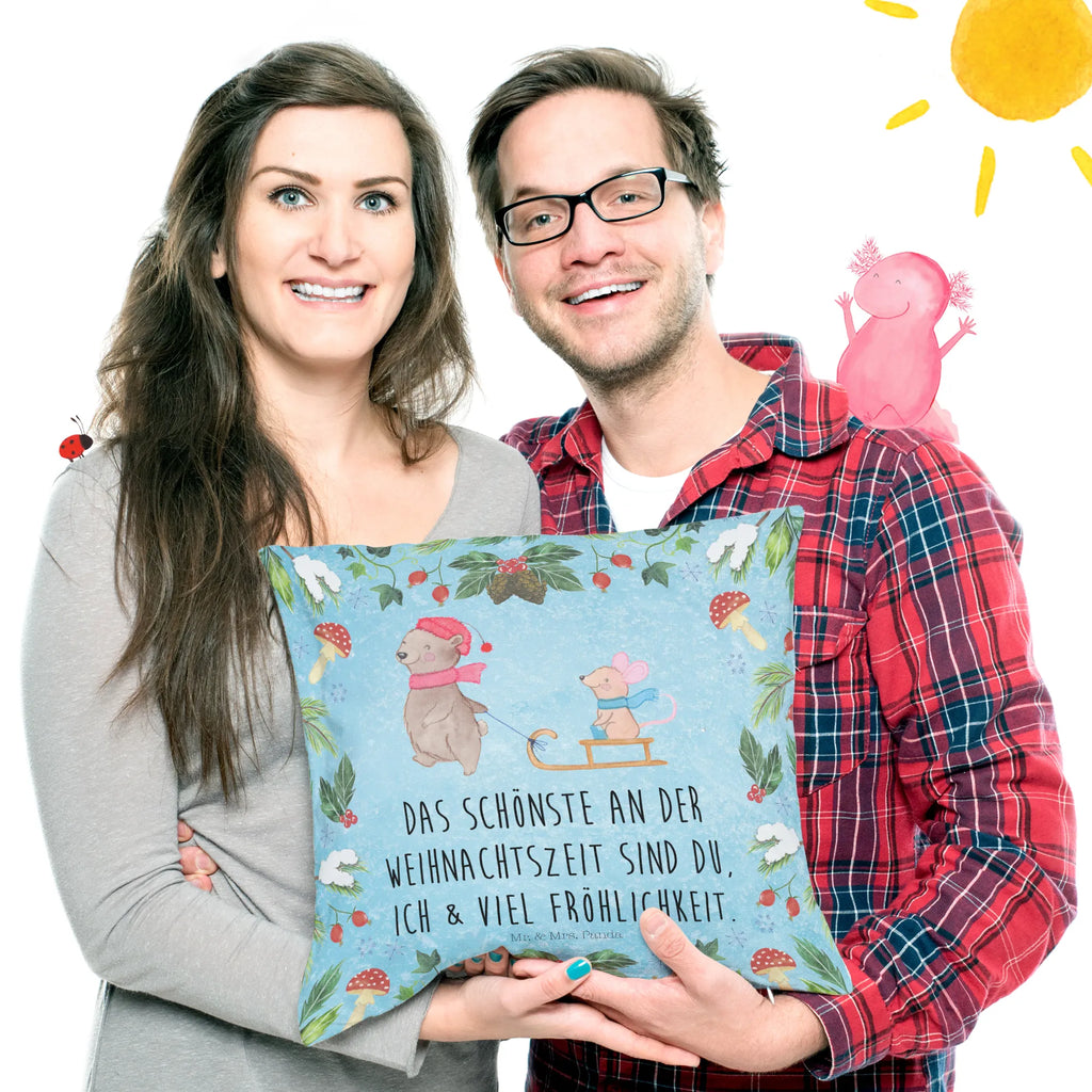40x40 poduszka Niedźwiedź i Mysz sanie Sofakissen, Motivkissen, sofakissen, Dekokissen Sofa, Kissenhülle 40x40, Sofakissen 40x40, Kissenbezüge, Couchkissen, Kissenhülle, Kissen 40x40, Dekokissen 40x40, Zierkissen, Kissenbezug 40x40, Kopfkissen, sitzkissen, Dekokissen, Kopfkissen 40x40, Kissen 40x40 Waschbar, Kissen, Winter, Weihnachten, Weihnachtsdeko, Nikolaus, Advent, Heiligabend, Wintermotiv