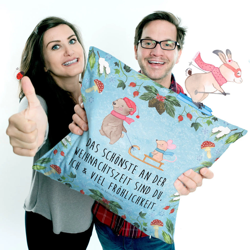 40x40 poduszka Niedźwiedź i Mysz sanie Sofakissen, Motivkissen, sofakissen, Dekokissen Sofa, Kissenhülle 40x40, Sofakissen 40x40, Kissenbezüge, Couchkissen, Kissenhülle, Kissen 40x40, Dekokissen 40x40, Zierkissen, Kissenbezug 40x40, Kopfkissen, sitzkissen, Dekokissen, Kopfkissen 40x40, Kissen 40x40 Waschbar, Kissen, Winter, Weihnachten, Weihnachtsdeko, Nikolaus, Advent, Heiligabend, Wintermotiv