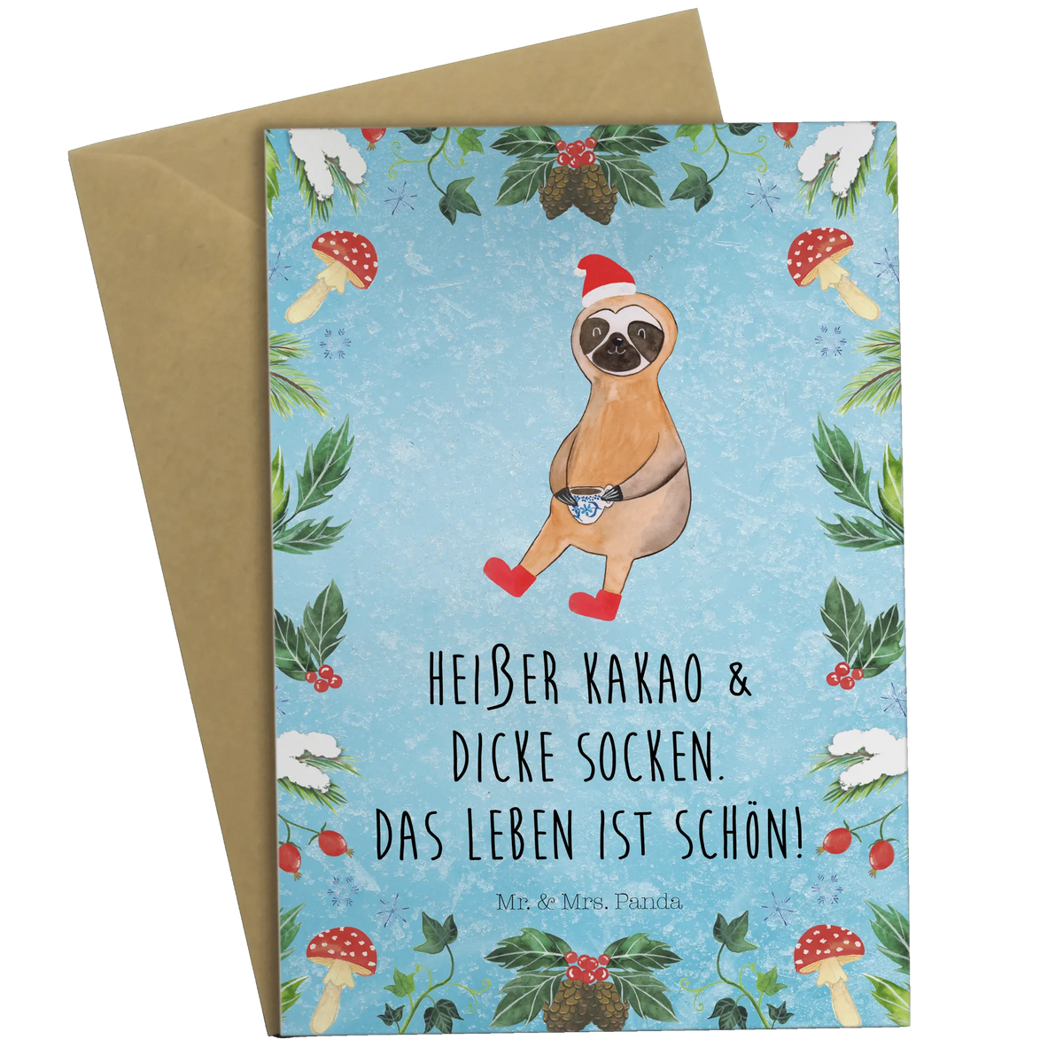 Kartka okolicznościowa leniwiec kakao glückwunschkarten, valentinstagskarte, abiturkarte, firmungskarte, weihnachtskarten, vatertagskarte, Beileidskarte, Grußkarten, spruchkarte, osterkarten, Motivkarte, Glückwunschkarte, Grußkarte, einladungskarten, osterkarte, neujahrskarte, babykarte, jubiläumskarte, hochzeitskarten, dankeskarten, kommunionskarte, Klappkarte, genesungskarte, Winter, Weihnachtsdeko, Weihnachten, Nikolaus, Advent, Heiligabend, Wintermotiv