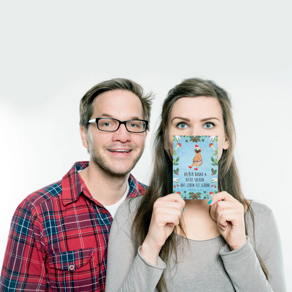 Postcard sloth cocoa Geburtstagskarte, Geschenkkarte, Einladung Geburtstag, Ansichtskarten, Einladungskarte, Einladungskarten Geburtstag, Dankeskarte, Karte, Grußkarte, Ansichtskarte, Einladung, Postkarte, Winter, Weihnachten, Weihnachtsdeko, Nikolaus, Advent, Heiligabend, Wintermotiv