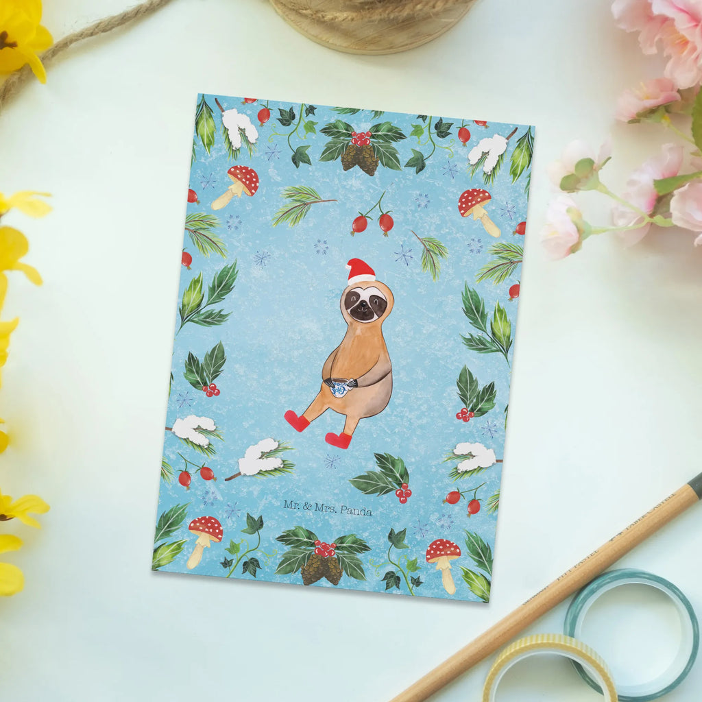 Postcard sloth cocoa Geburtstagskarte, Geschenkkarte, Einladung Geburtstag, Ansichtskarten, Einladungskarte, Einladungskarten Geburtstag, Dankeskarte, Karte, Grußkarte, Ansichtskarte, Einladung, Postkarte, Winter, Weihnachten, Weihnachtsdeko, Nikolaus, Advent, Heiligabend, Wintermotiv
