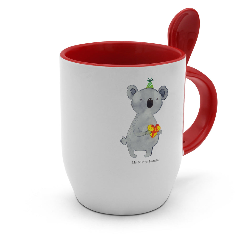 Tasse mit Löffel Koala Geschenk Tasse, Kaffeetasse, Tassen, Tasse mit Spruch, Kaffeebecher, Tasse mit Löffel, Koala, Koalabär, Geschenk, Geburtstag, Party