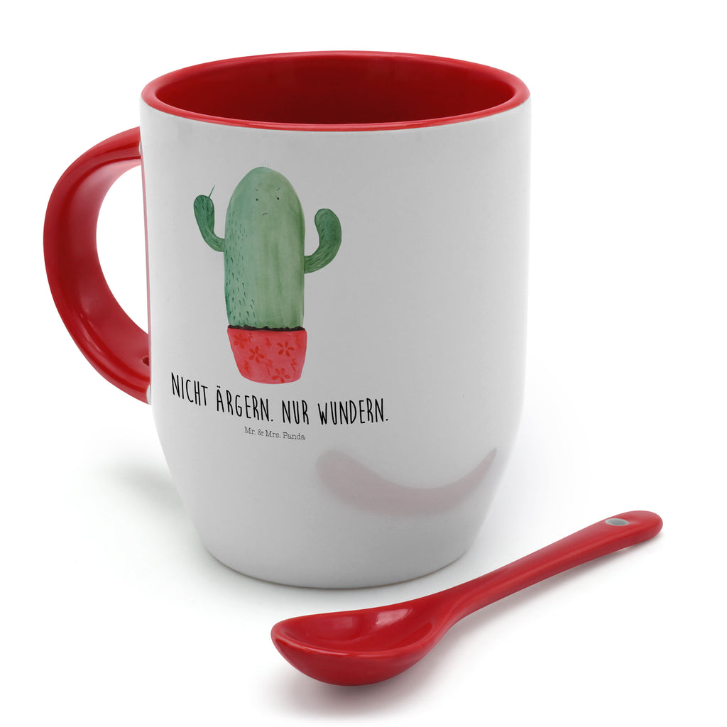 Tasse mit Löffel Kaktus wütend Tasse, Kaffeetasse, Tassen, Tasse mit Spruch, Kaffeebecher, Tasse mit Löffel, Kaktus, Kakteen, ärgern, Büro, Schule, Büroalltag, Chefin, Kollege, Kollegin, wütend