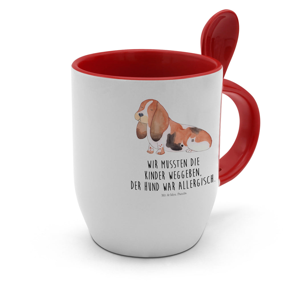 Tasse mit Löffel Hund Basset Hound Tasse, Kaffeetasse, Tassen, Tasse mit Spruch, Kaffeebecher, Tasse mit Löffel, Hund, Hundemotiv, Haustier, Hunderasse, Tierliebhaber, Hundebesitzer, Sprüche, Basset Hound, Basset, Hundeliebe, kinderlos