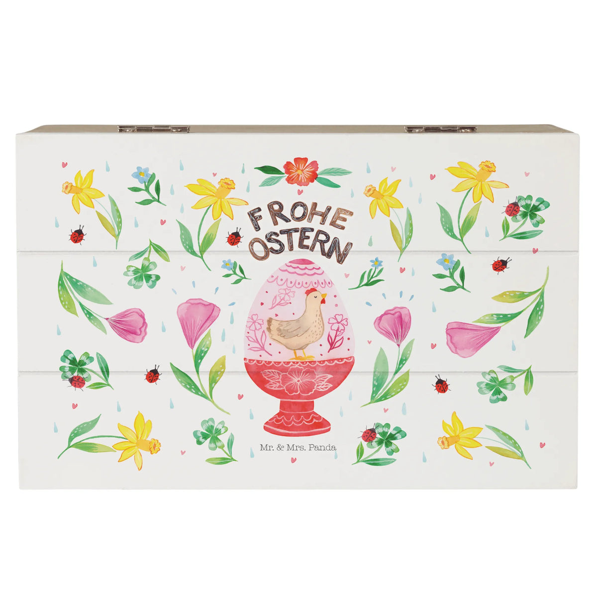 Wooden chest Easter egg Easter bunny