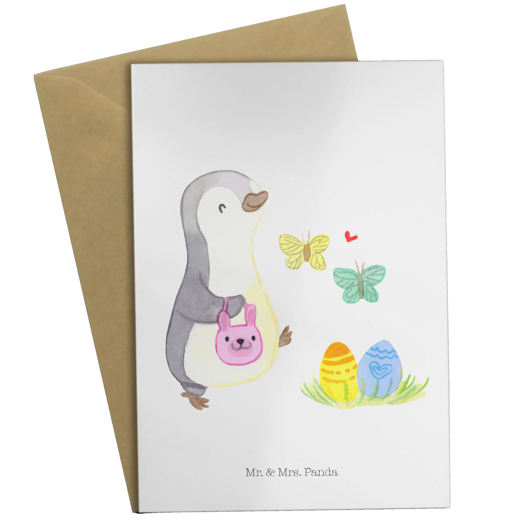 Greetings card penguin looking for eggs greeting card, birthday card, invitation card, folding card, wedding card, Easter, Easter bunny
