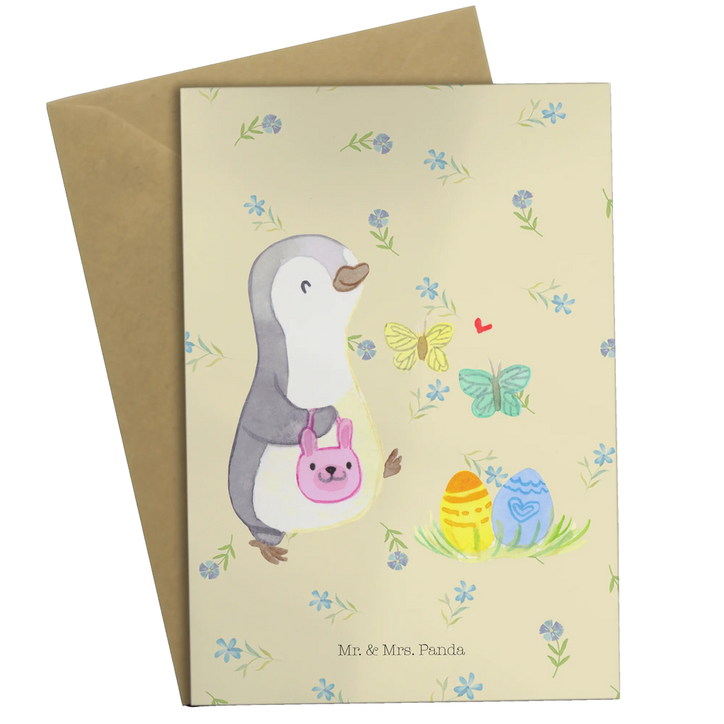 Greetings card penguin looking for eggs greeting card, birthday card, invitation card, folding card, wedding card, Easter, Easter bunny