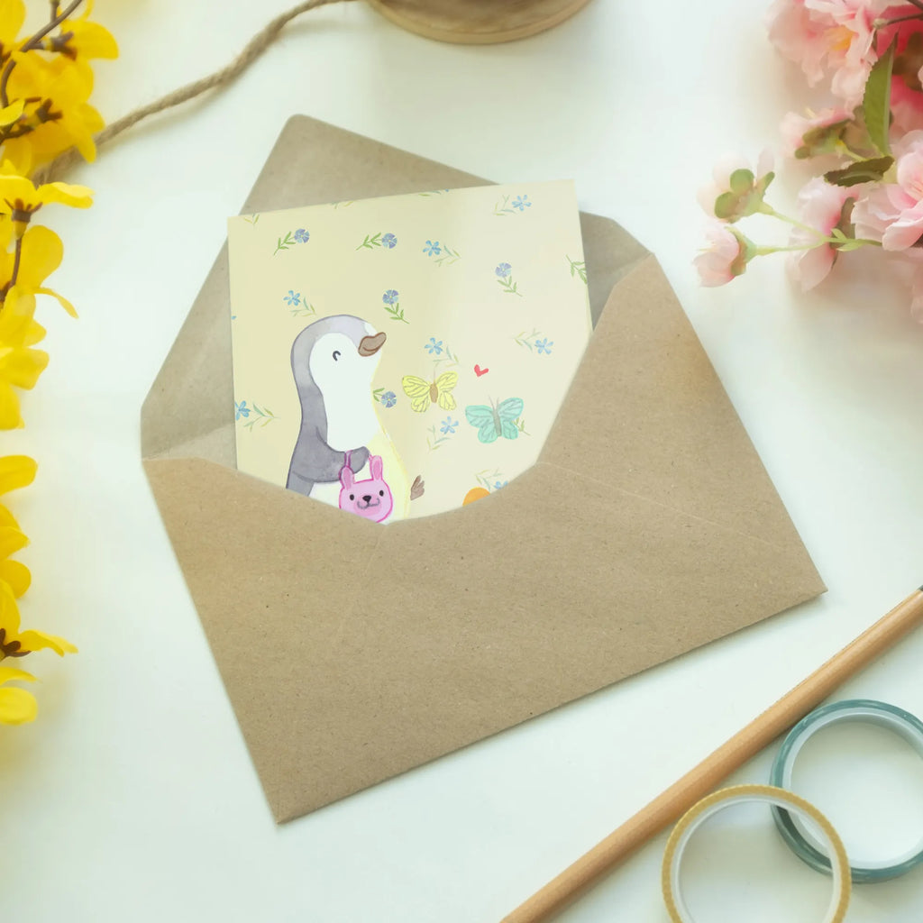 Greetings card penguin looking for eggs greeting card, birthday card, invitation card, folding card, wedding card, Easter, Easter bunny