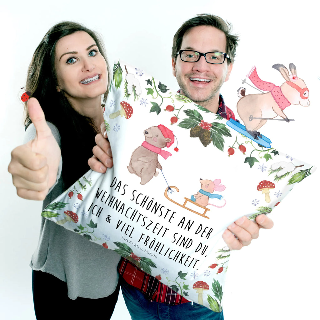 40x40 poduszka Niedźwiedź i Mysz sanie Sofakissen, Motivkissen, sofakissen, Dekokissen Sofa, Kissenhülle 40x40, Sofakissen 40x40, Kissenbezüge, Couchkissen, Kissenhülle, Kissen 40x40, Dekokissen 40x40, Zierkissen, Kissenbezug 40x40, Kopfkissen, sitzkissen, Dekokissen, Kopfkissen 40x40, Kissen 40x40 Waschbar, Kissen, Winter, Weihnachten, Weihnachtsdeko, Nikolaus, Advent, Heiligabend, Wintermotiv