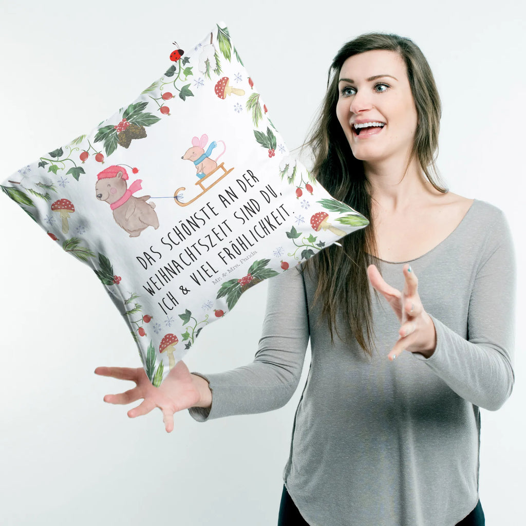 40x40 poduszka Niedźwiedź i Mysz sanie Sofakissen, Motivkissen, sofakissen, Dekokissen Sofa, Kissenhülle 40x40, Sofakissen 40x40, Kissenbezüge, Couchkissen, Kissenhülle, Kissen 40x40, Dekokissen 40x40, Zierkissen, Kissenbezug 40x40, Kopfkissen, sitzkissen, Dekokissen, Kopfkissen 40x40, Kissen 40x40 Waschbar, Kissen, Winter, Weihnachten, Weihnachtsdeko, Nikolaus, Advent, Heiligabend, Wintermotiv