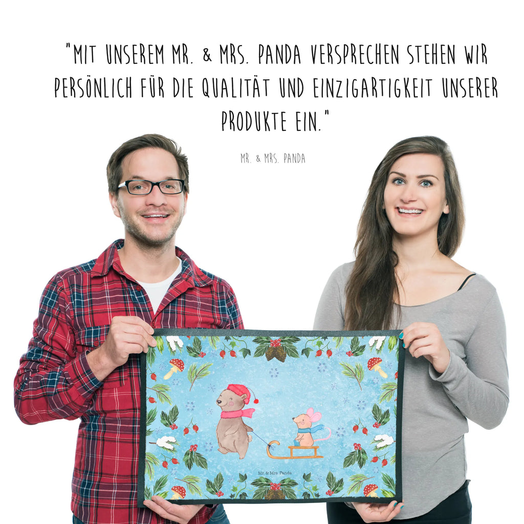 wycieraczka Niedźwiedź i Mysz sanie schmutzfangmatten, matte haustür, Sauberlaufmatte, Abtreter, Eingangsmatte, hausmatte, Schmutzfangmatte, Schuhabstreifer, Schmutzfangteppich, fußmatte, türmatten, Fußabstreifer, Eingangsteppich, Fußmatten, flurmatte, Schmutzmatte, außenmatte, Schmutzfänger, abstreifer, Türmatte, Fußabtreter, sauberlaufmatten, Haustürmatte, Türvorleger, Fussmatte, Abtretmatte, Nikolaus, Advent, Weihnachten, Heiligabend, Weihnachtsdeko, Wintermotiv, Winter