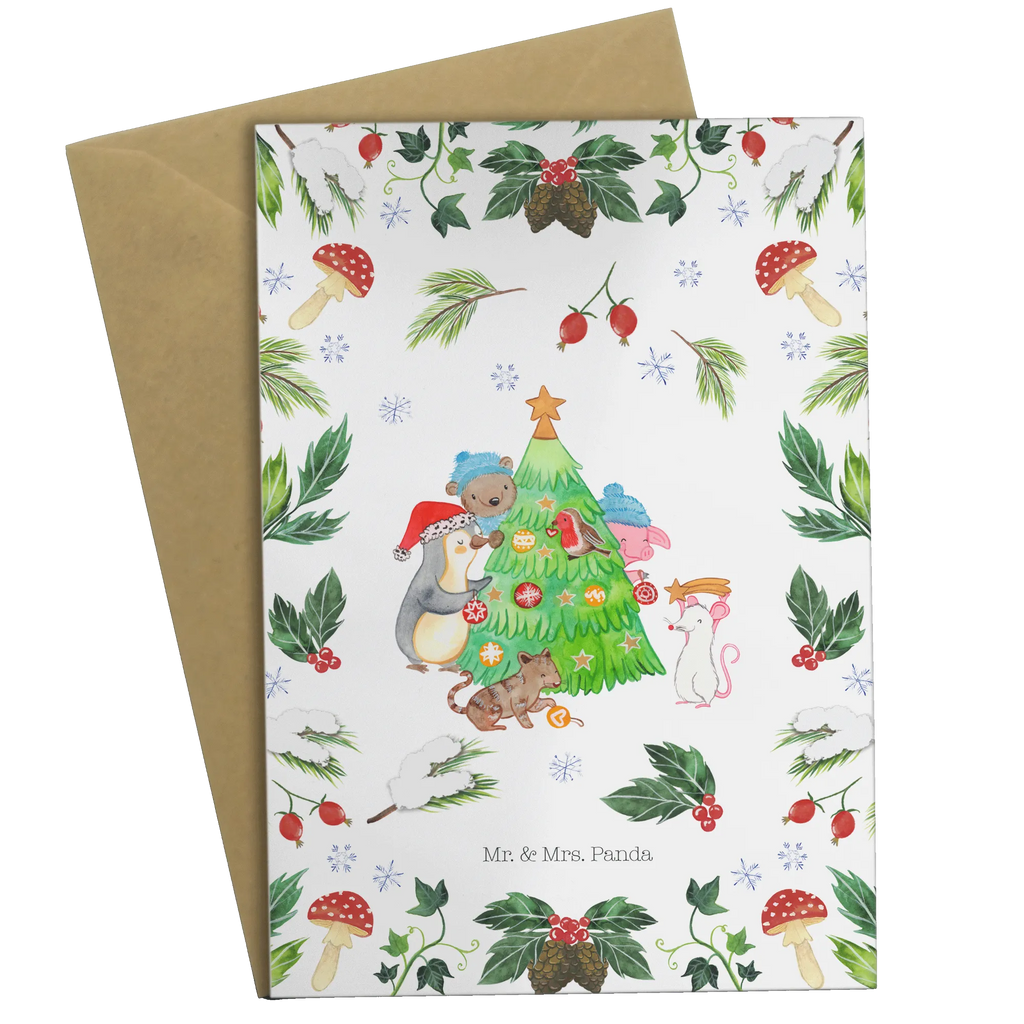 Grußkarte Weihnachtsbaum schmücken Ansichtskarten, Glückwunschkarte, Geburtstagskarte, Hochzeitskarte, Klappkarte, Einladungskarte, Grußkarte, Karte, Winter, Weihnachten, Weihnachtsdeko, Nikolaus, Advent, Heiligabend, Wintermotiv