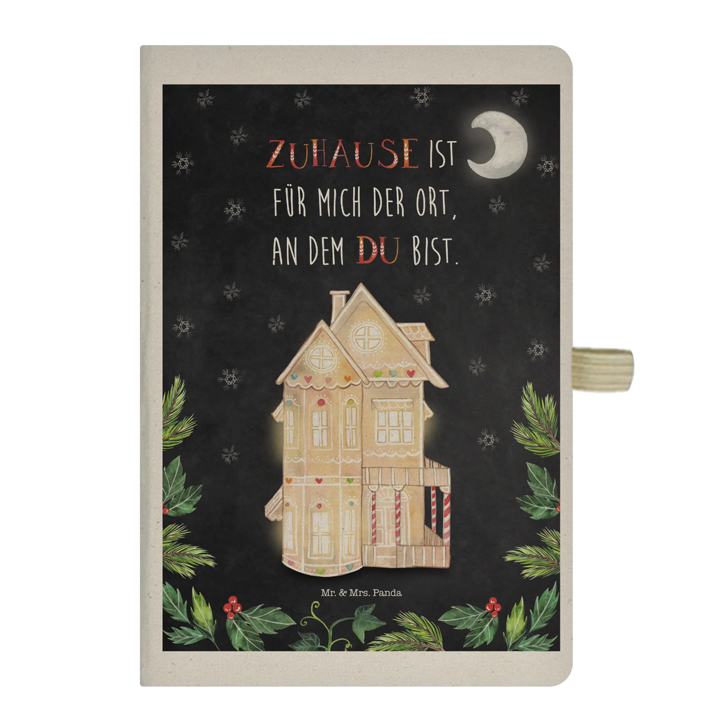 Cotton notebook Gingerbread House address book, writing book, journal, notepad, diary, sketchbook, entry book, notebook, notes, Winter, Christmas, Christmas time, snow