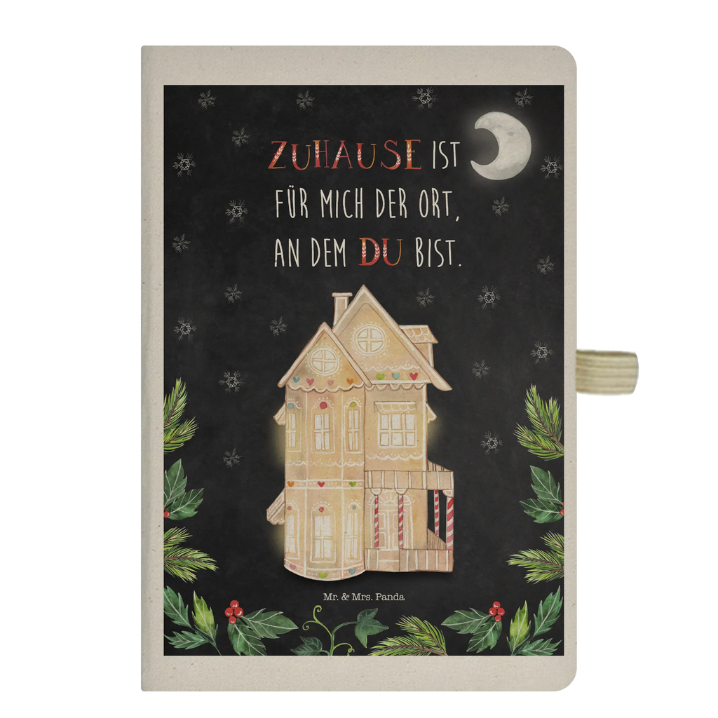 Cotton notebook Gingerbread House address book, writing book, journal, notepad, diary, sketchbook, entry book, notebook, notes, Winter, Christmas, Christmas time, snow